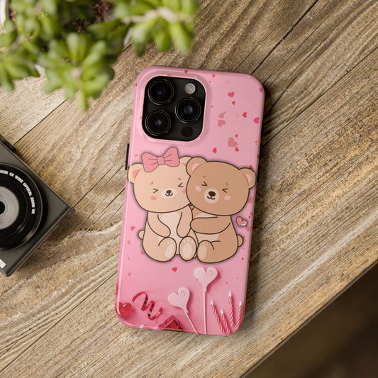 Cute Bear Couple Phone Case - Valentine's Day Gift