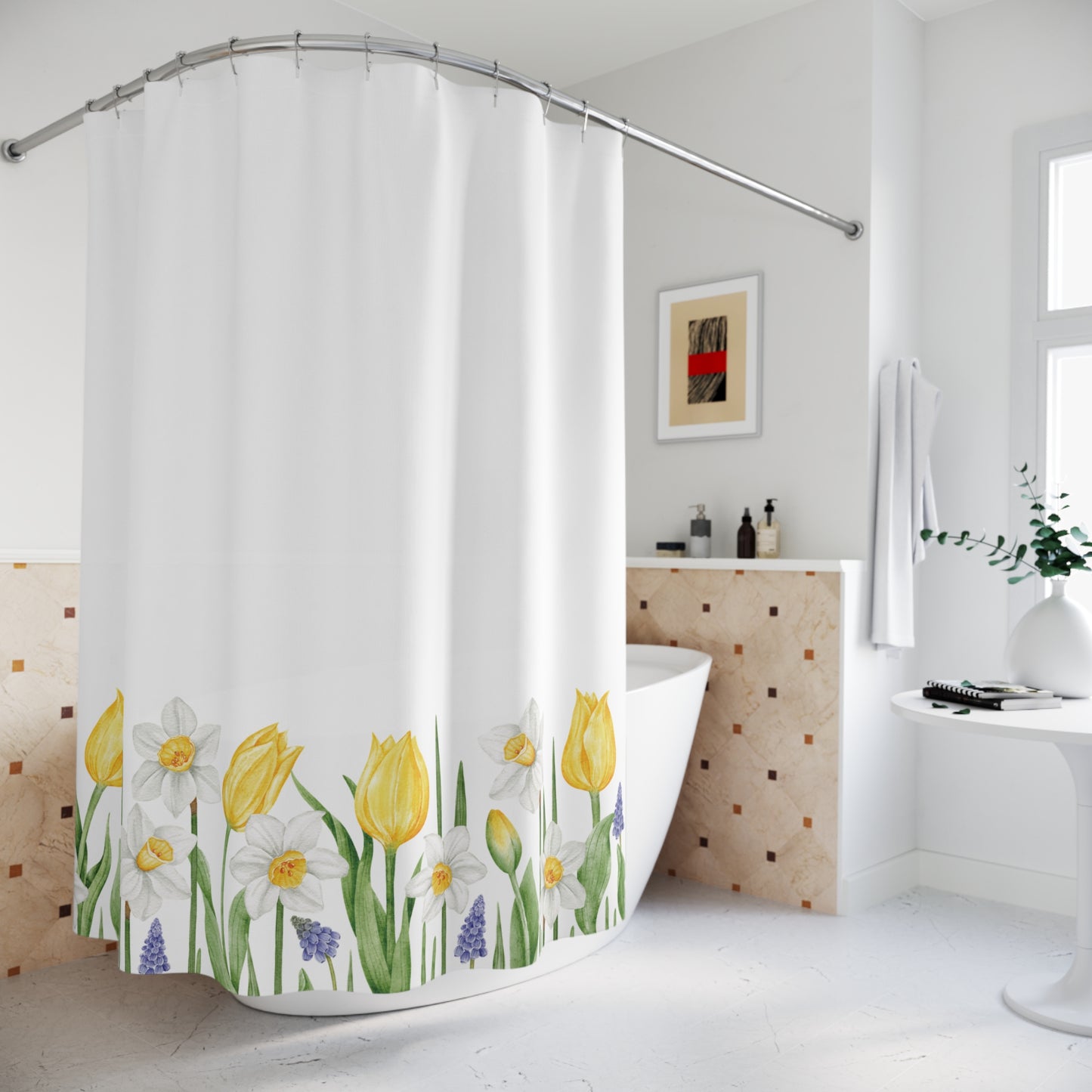 Floral Delight Shower Curtain - Spring-Inspired Bathroom Decor