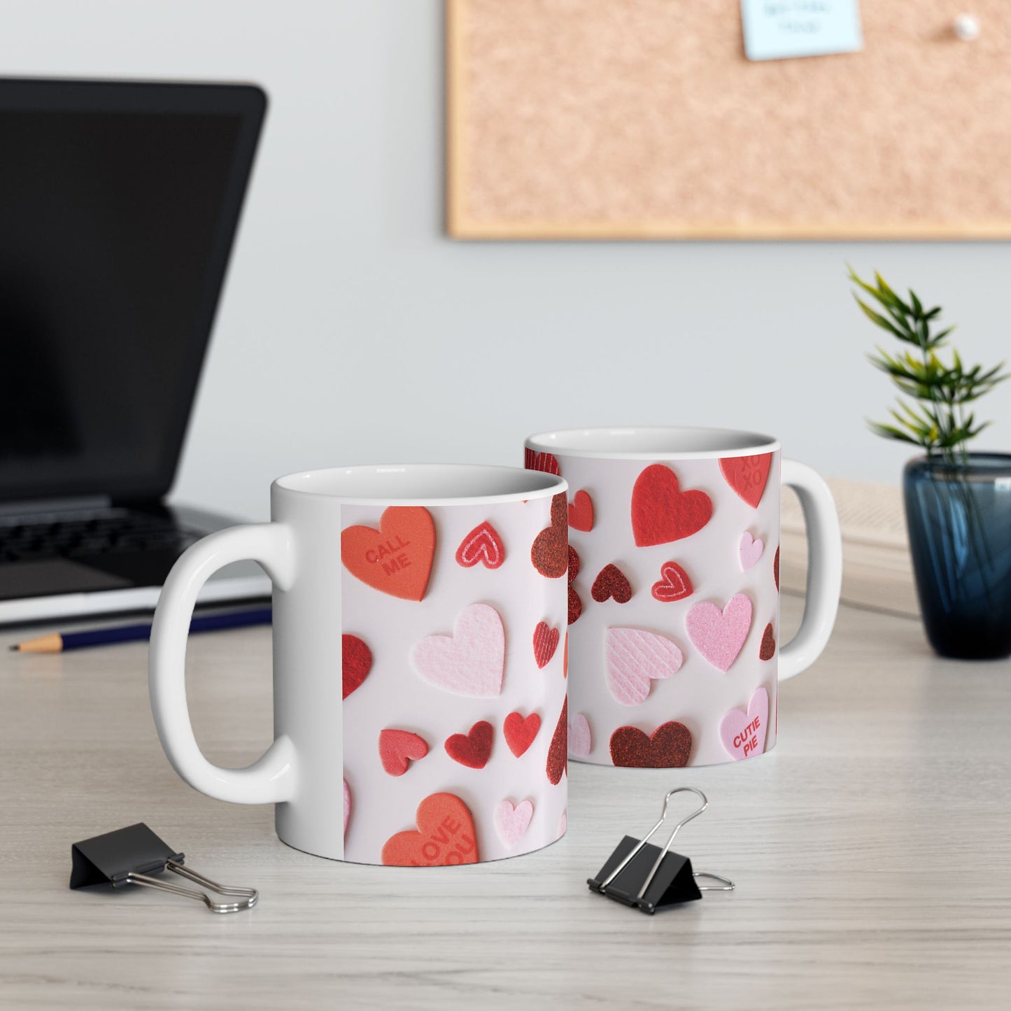 Heartfelt Love Ceramic Mug - Perfect for Valentine's Day Gifts