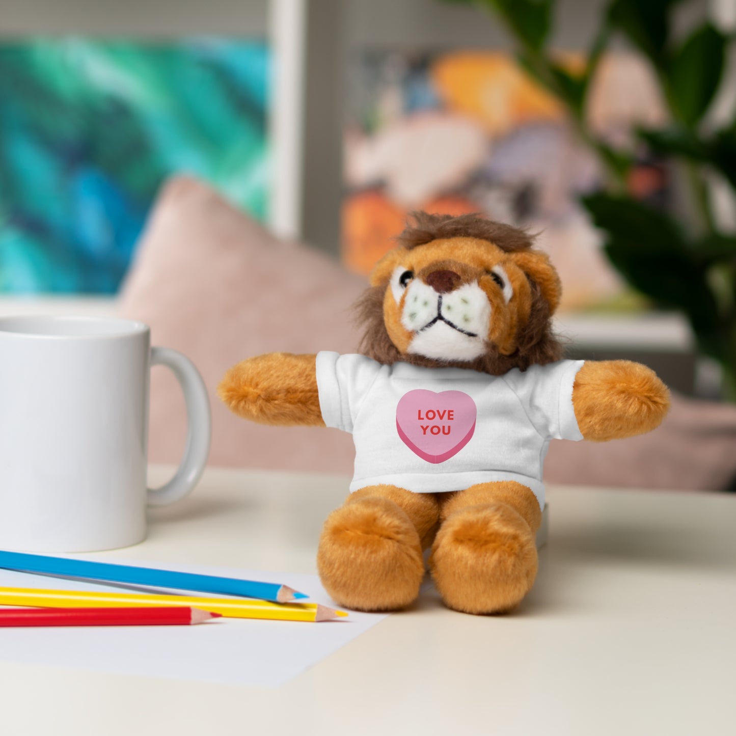 Love You Stuffed Animal with Tee | Adorable Gift for Kids & Occasions, Best Gift For Him/Her, Valentine Special Edition