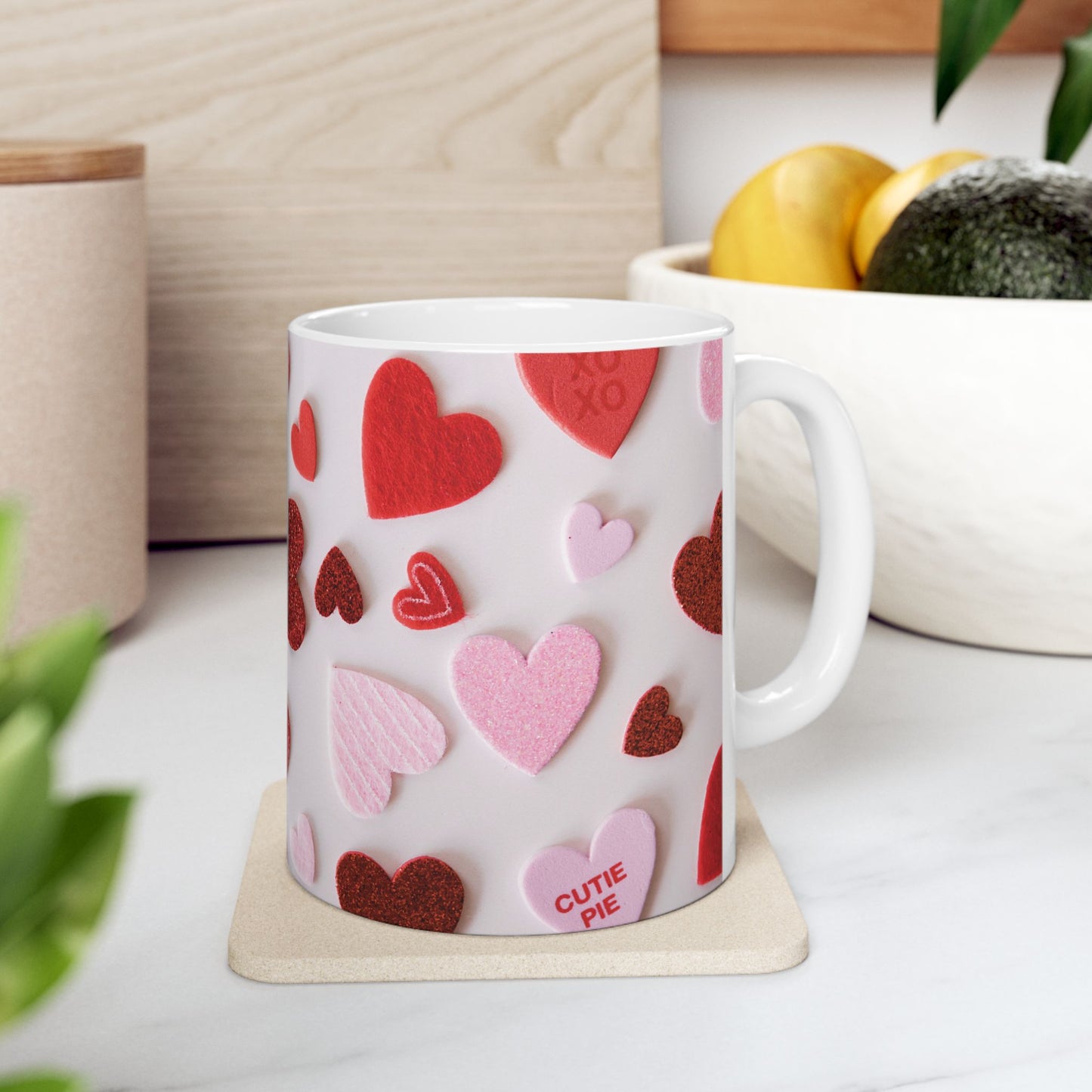 Heartfelt Love Ceramic Mug - Perfect for Valentine's Day Gifts