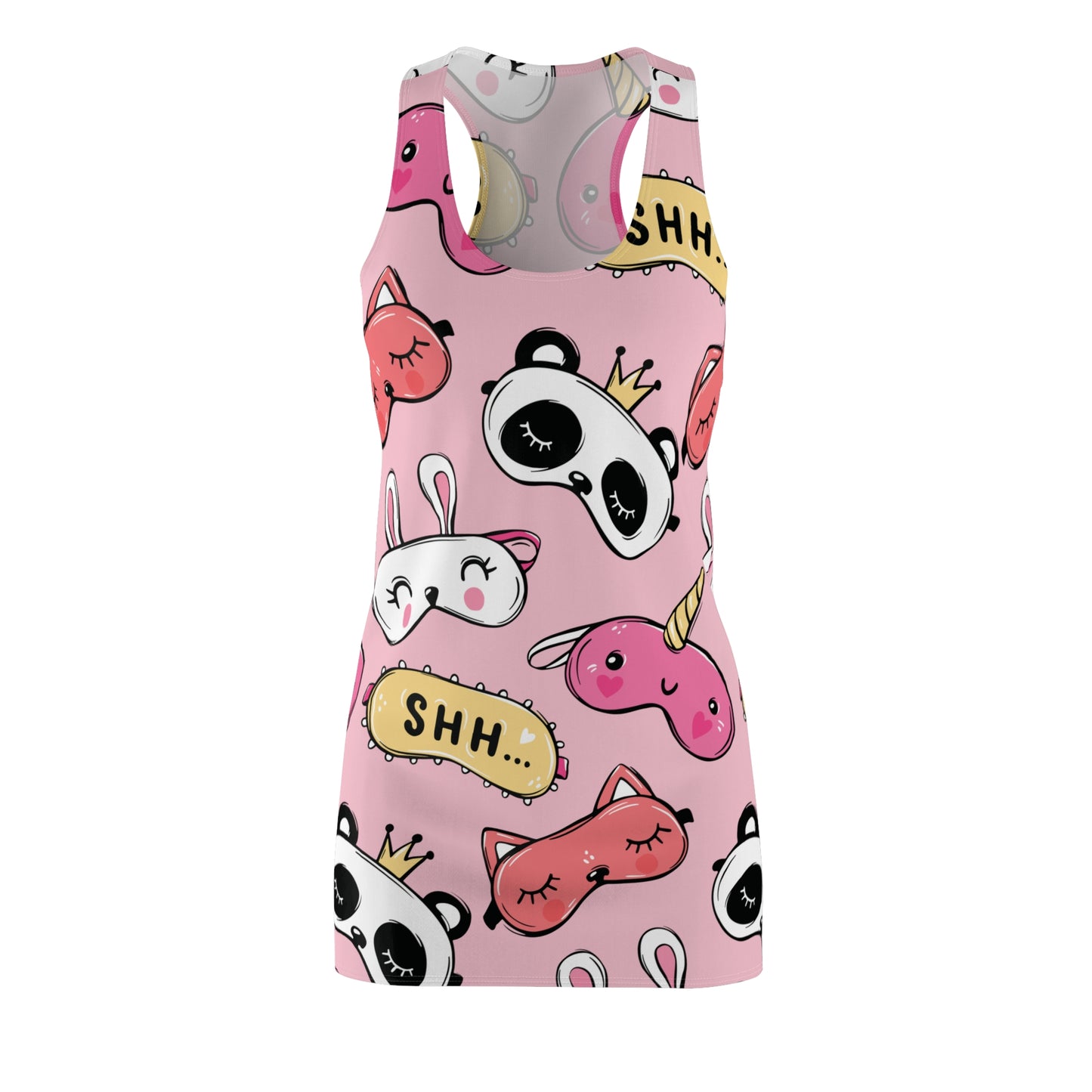 Cute Panda & Unicorn Racerback Dress for Relaxed Days