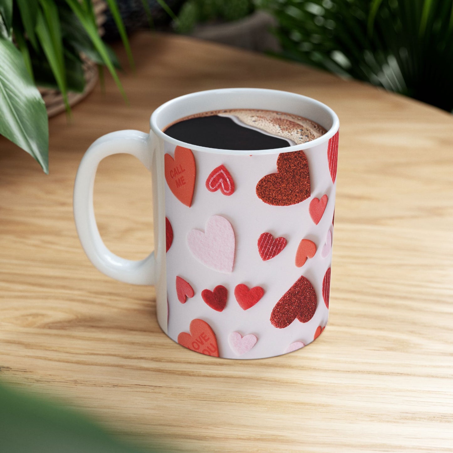 Heartfelt Love Ceramic Mug - Perfect for Valentine's Day Gifts