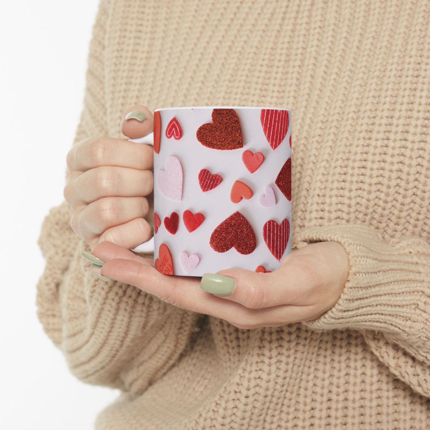 Heartfelt Love Ceramic Mug - Perfect for Valentine's Day Gifts