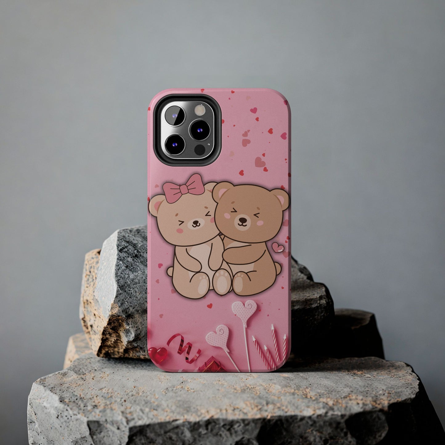 Cute Bear Couple Phone Case - Valentine's Day Gift