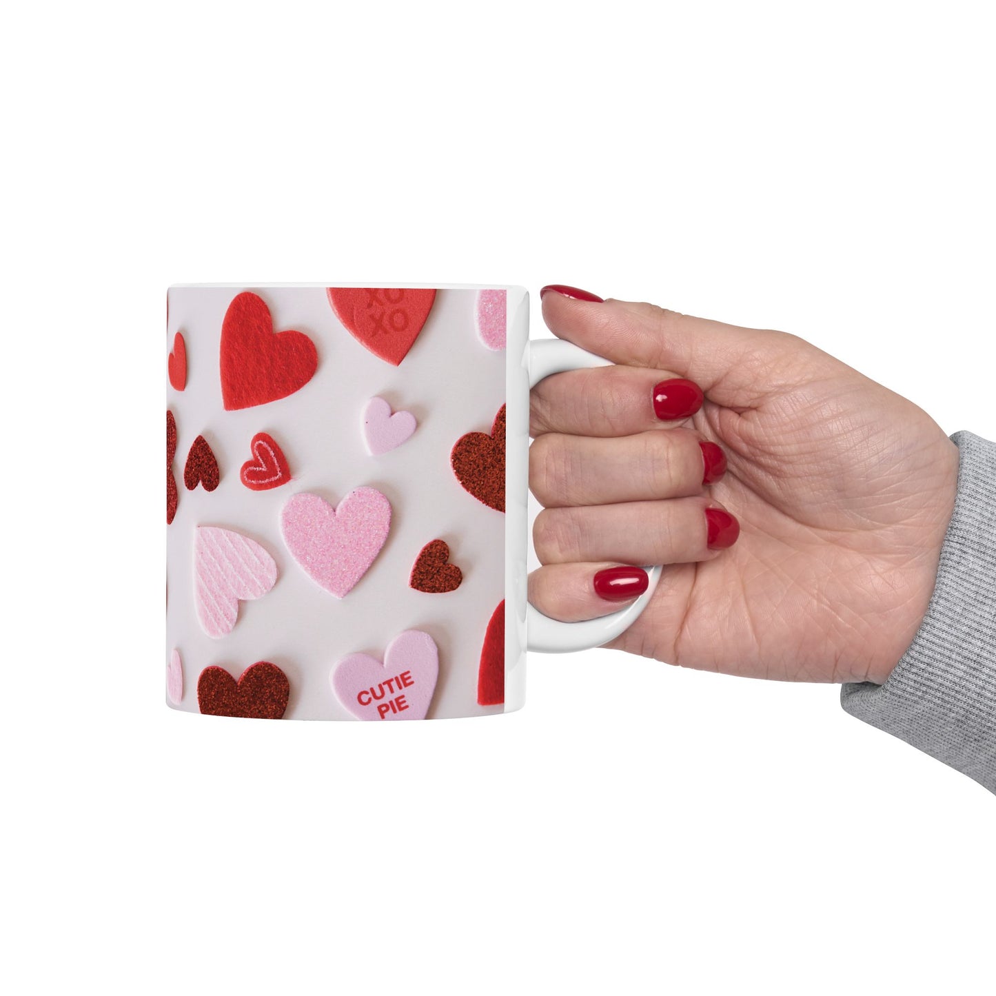 Heartfelt Love Ceramic Mug - Perfect for Valentine's Day Gifts