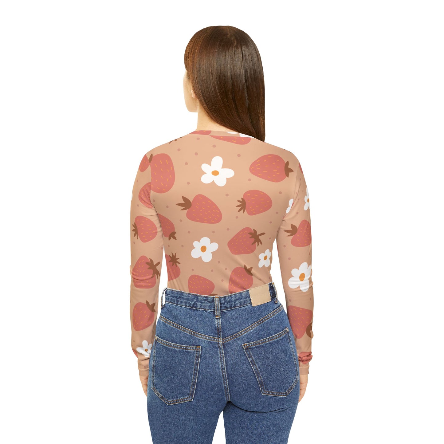 Women's V-neck Shirt, Cute Strawberry Flower Design, Comfortable And Stylish, Women's Wear, Minimal Yet Classy